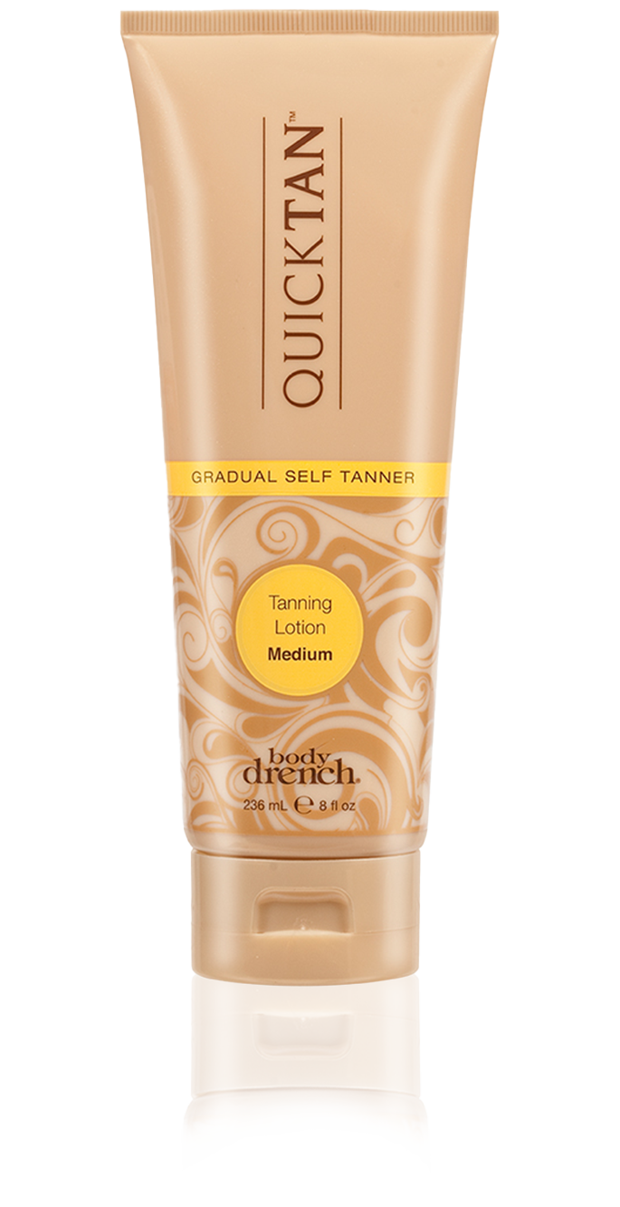 Body Drench QuickTan Gradual Self Tanner Medium – Medium-tone gradual self-tanning lotion for a natural sun-kissed glow.