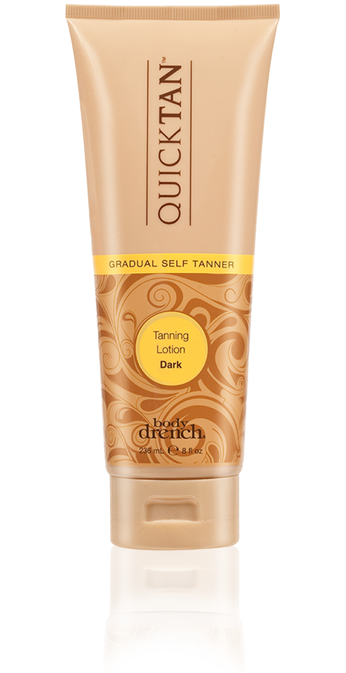 Body Drench QuickTan Gradual Self Tanner Dark – Gradual self-tanning lotion for a deep, natural-looking tan.