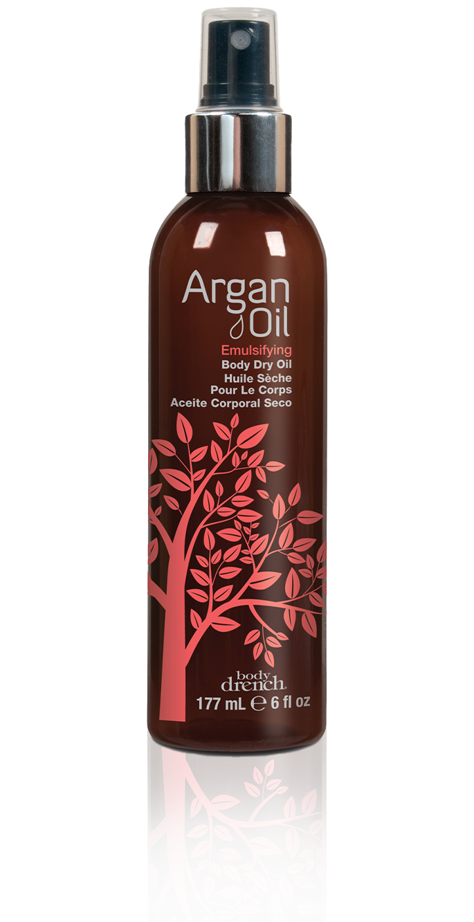 Body Drench Argan Oil Emulsifying Body Dry Oil ƒ?? Lightweight body dry oil infused with argan oil for silky hydration.
