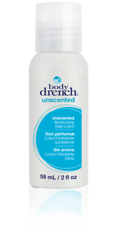 Body Drench Unscented Daily Lotion 59ml - Lightweight unscented daily lotion for deep hydration and soft skin.