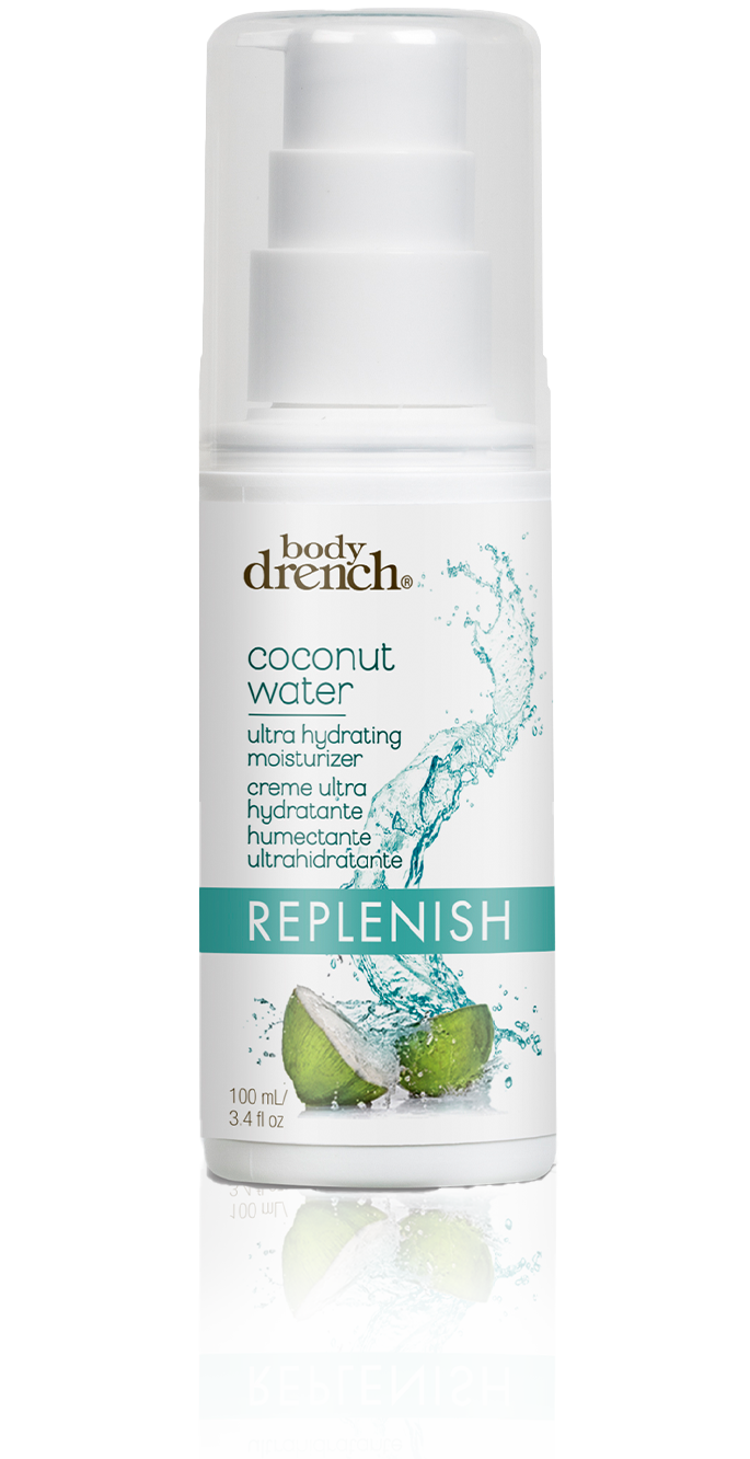 Body Drench Coconut Water Ultra Hydrating Moisturizer Replenish for intense skin hydration, 100ml.
